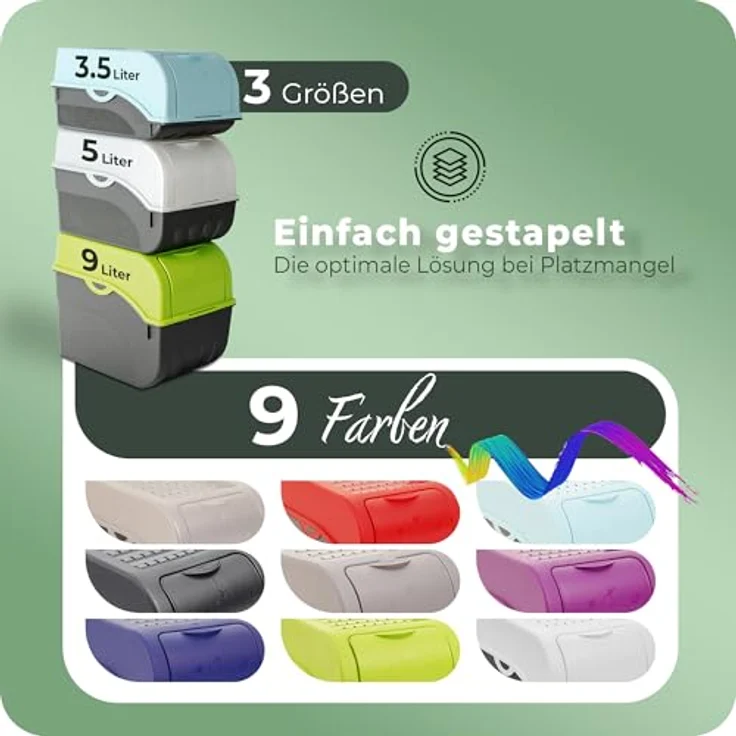 Novaliv Gemüseboxen Vorratsbehälter 5l Grau mit großer Öffnung und idealer Luftzirkulation – Bild 7