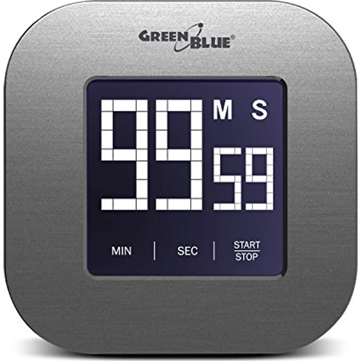 Green Blue GB524 Digital-Timer mit Touchscreen, Magnetrückseite, Countdown & Stoppuhr, Großes LCD-Display für Küchentimer oder Tischaufstellung – Bild 1