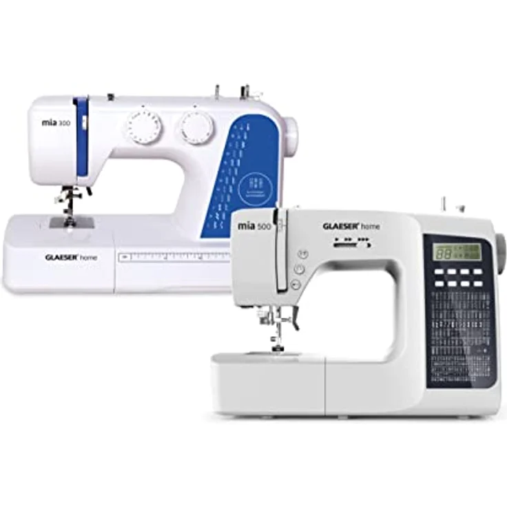 GLAESER home Nähmaschine GLAESERhome Family-Bundle, Eltern & Kind Starter Set, 300 vorprogrammierte Stiche, LED-Display – Bild 2