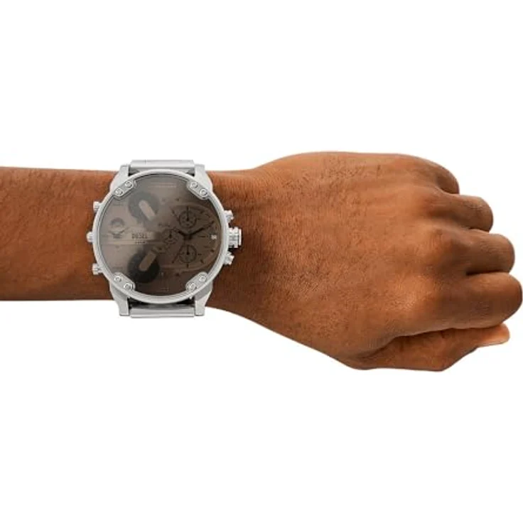 Diesel Watch DZ7482, Chronographen-Anzeige, Edelstahlarmband, silber – Bild 2