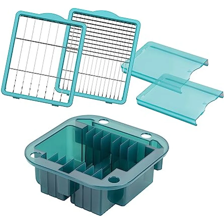 Genius Nicer Dicer Chef Professional Gemüseschneider Zubehör Set 5 tlg. Gemüsehobel Aufbewahrungseinsatz, Messereinsätze, Schutz für Messereinsätze, – Bild 1