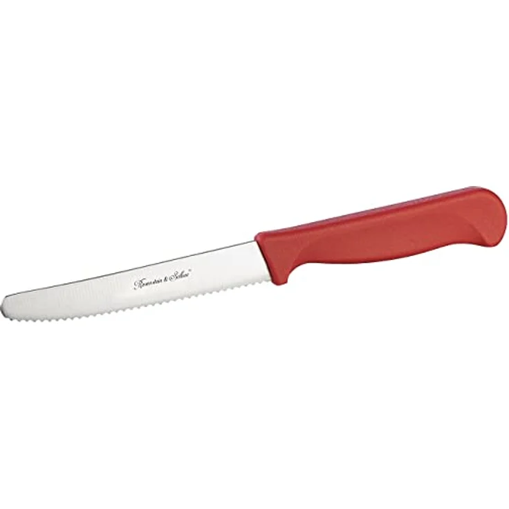 Rosenstein & Söhne Brötchenmesser: 6er-Set bunte Frühstücksmesser mit Wellenschliff, 11,4 cm Klingenlänge (Brotmesser, Vespermesser, Keramikmesser) – Bild 5