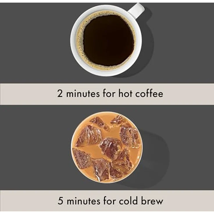 OXO Good Grips Rapid Brew Kaffeebereiter, Heiß in 2 Minuten, Cold Brew in 5 Minuten, ohne Strom, Edelstahlfilter, kompakt und leicht – Bild 7
