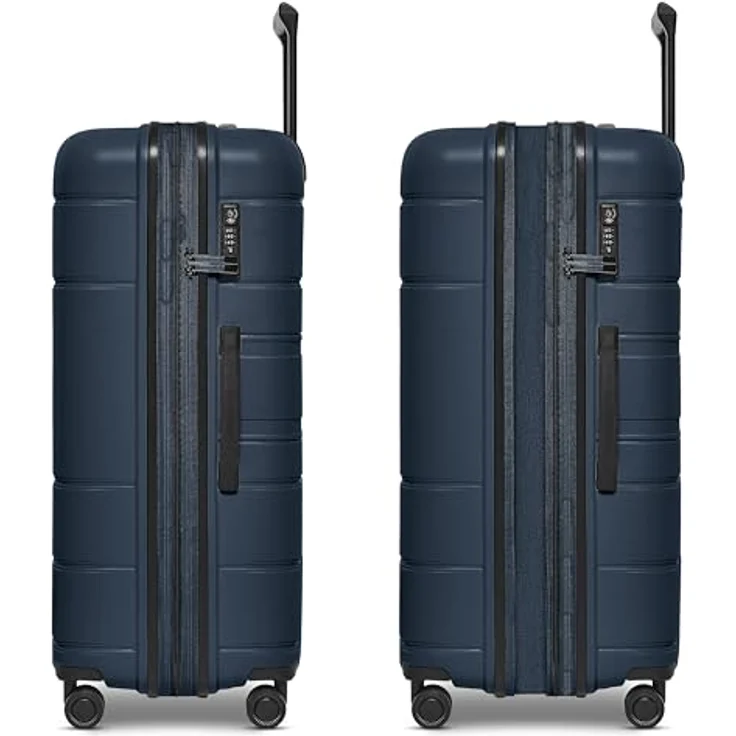 REDOLZ Hartschalen Check-in Koffer | Großer XL Trolley 51 x 32 x 76 cm mit Dehnfalte aus Polypropylen | 4 Doppelrollen & TSA (Essentials 11) – Bild 2
