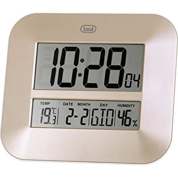 Trevi OM 3520 D, Digitale Wanduhr mit 23.50 cm LCD-Display, modernes Design mit 12/24 Stunden-Format – Bild 1