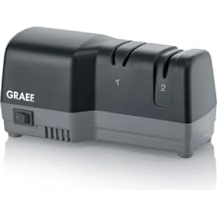 Graef CC82EU, Messerschärfer mit CrissCross-Schärftechnologie und festem Winkelführungssystem, Schwarz