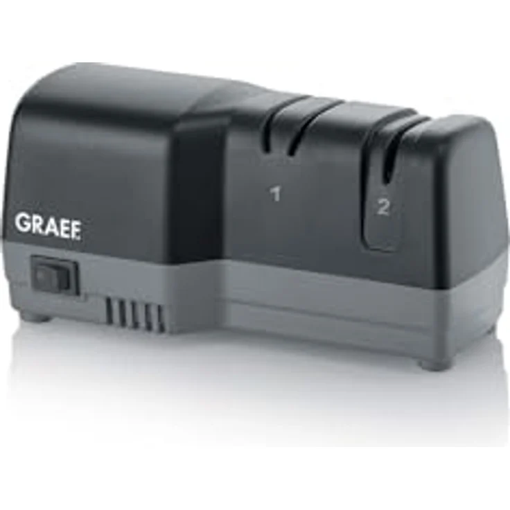 Graef CC82EU, Messerschärfer mit CrissCross-Schärftechnologie und festem Winkelführungssystem, Schwarz – Bild 1