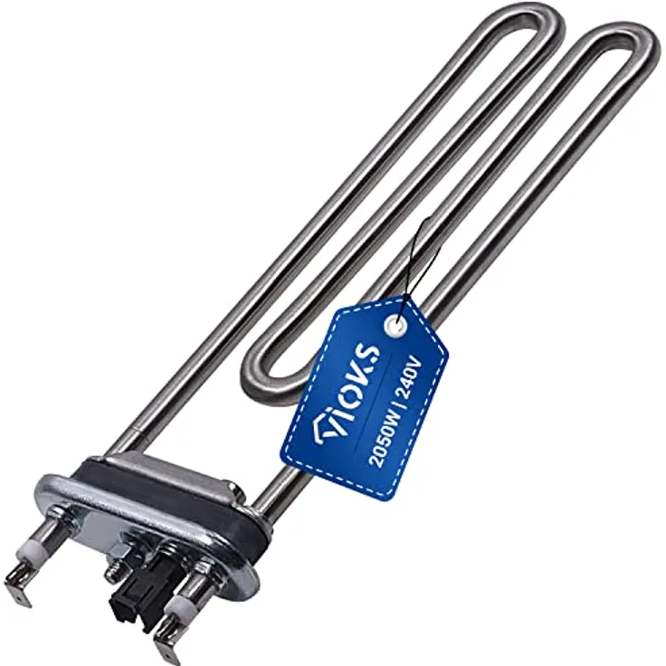 VIOKS Waschmaschine Heizelement mit Fühler Ersatz für Whirlpool 481010645279 Heizstab 2050W 240V Bosch, Siemens Waschmaschine Bauknecht Ersatzteile