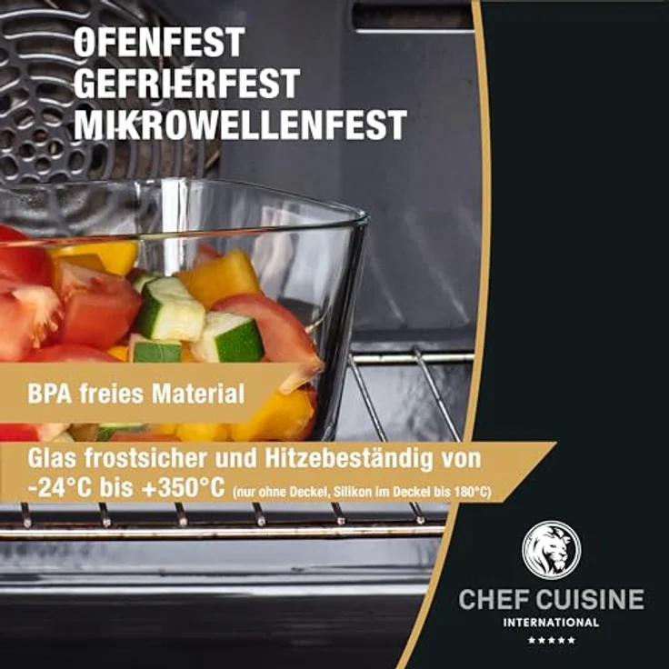 Chef Cuisine International Vakuum Starter-Set Basic, 8-tlg., Glas mit Deckel und Pumpe, länger frisch haltend, wiederaufladbar, nachhaltige Aufbewahrung, vielseitig, spülmaschinengeeignet – Bild 4