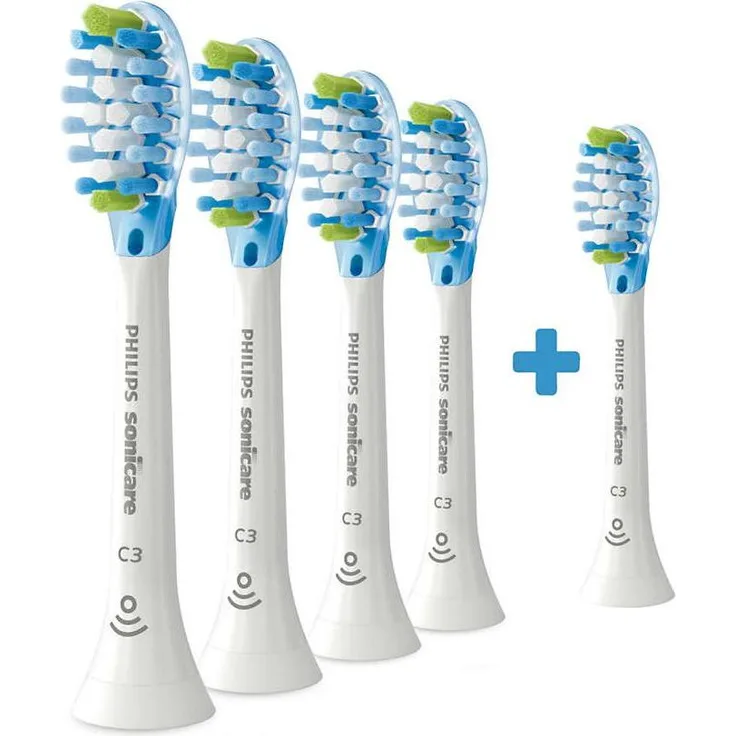 Philips Sonicare Premium Plaque Defence, Zahnbürstenkopf HX9045/87, 4+1-Pack für 10x mehr Plaque-Entfernung