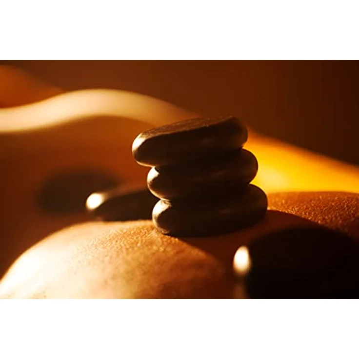 Habys Massageliege Hot Stone Massagestein - Set 64-teilig aus Basalt mit Box, Chakra-Steine, 90-minütige Massagezeit – Bild 4