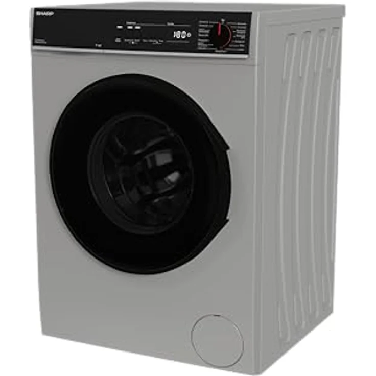 SHARP ES-PRO014SA-DE Waschmaschine Frontlader, 10kg, 1400U/min, Smarte Bedienung durch Veezy App, Dampffunktion, Inverter, 15 Programme, AquaStop, Silber – Bild 5