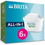BRITA Maxtra Pro All-in-1 Wasserhahnfilter, reduziert Chlor, Kalk und PFAS, kompatibel mit Wasserfilterkannen, 6 Stück Brita