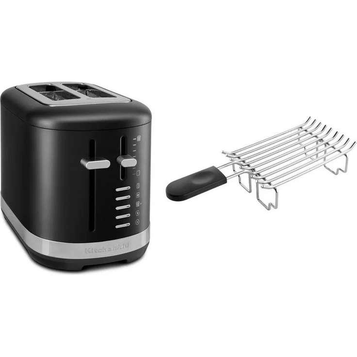 KitchenAid Toaster KitchenAid Set 2, Toaster + Brötchenaufsatz 5KMT2109, mit extra breiten Schlitzen und verstellbarem Bräunungsgrad-Regler