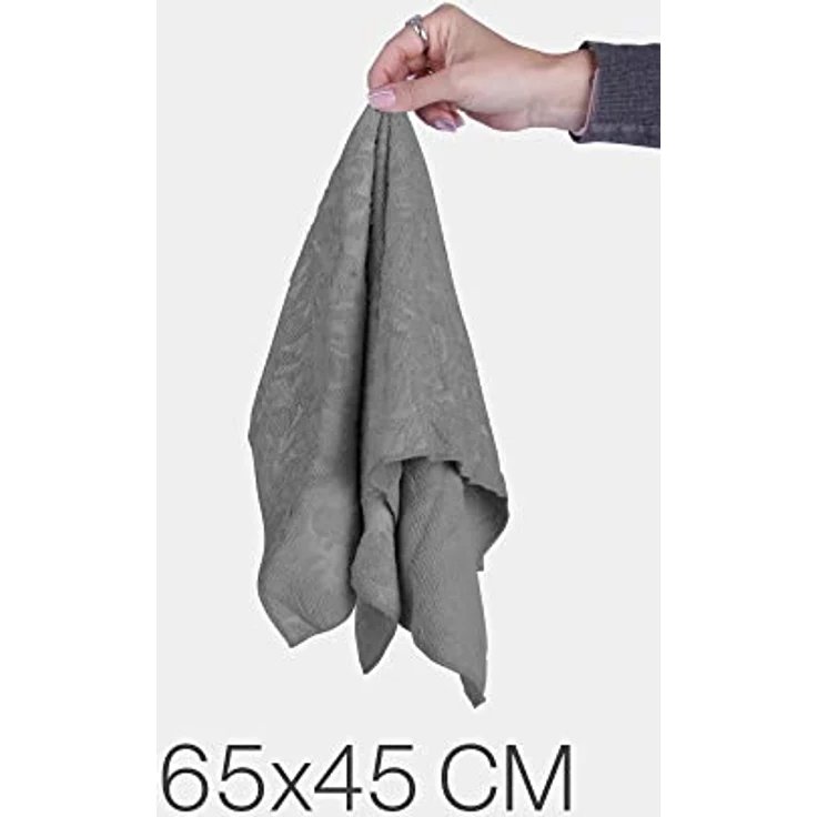 Bestlivings Premium Mikrofasertuch 220g/m² - Hoch-Tief Struktur - 65x45cm (Anthrazit / 2er Pack) Reinigungstücher Geschirrtücher - super saugfähige Küchentücher – Bild 2