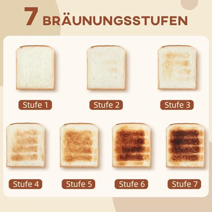 HOMCOM Toaster und Wasserkocher Set, 1,5L Wasserkocher mit 2200W und 7 Temperatureinstellungen, Toaster für 2 Scheiben mit 7 Bräunungsstufen, Schwarz/Silber – Bild 6