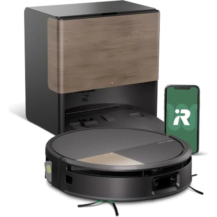iRobot Roomba 775C, Saugroboter mit AutoWash Basis und 75 °C Heißwasser-Wischwalze, 30.000 Pa Saugleistung, KI-gesteuerte Hinderniserkennung, optimierte Reinigung für Tierhaare – Bild 1