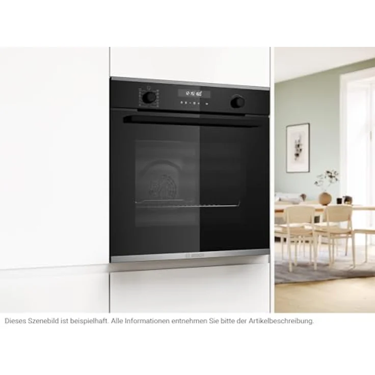 Bosch Serie 6 HBG278BB3 Einbau-Backofen, 71 l Garraum, 10 Beheizungsarten, Schwarz, Selbstreinigungseinrichtung – Bild 5