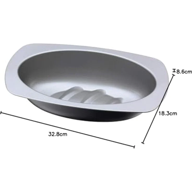 Kaiser Brot Back Form 32 cm Backblech, Brot, Oven, Oval, Anthrazit-Schwarz – Bild 7