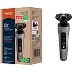 Grundig ProClub MS 8130 Herrenrasierer, BeardCare Sensor, Kunststoff des äußeren Gehäuses aus 61% recyceltem Kunststoff, Titanium Blades Technologie, Wet & Dry, Dunkles Mattchrom/Rot