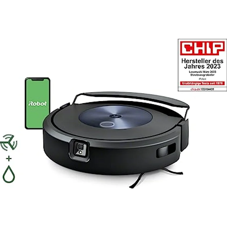 iRobot Roomba Combo j7 (c7156) Saug- und Wischroboter mit Objekterkennung/-meidung, Kartierung, 4-Stufen-Reinigung, gezielte Raum- oder Bereichsreinigung, Sprachassistent kompatibel, Farbe: Navy Blue – Bild 2