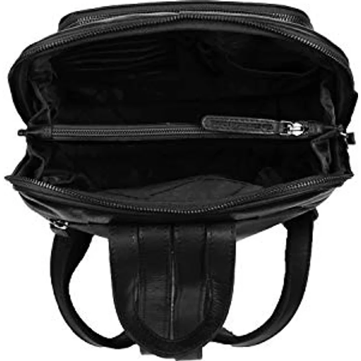 The Chesterfield Brand Wax Pull Up City Rucksack, 34 cm, aus 100% Leder, schwarz – Bild 5