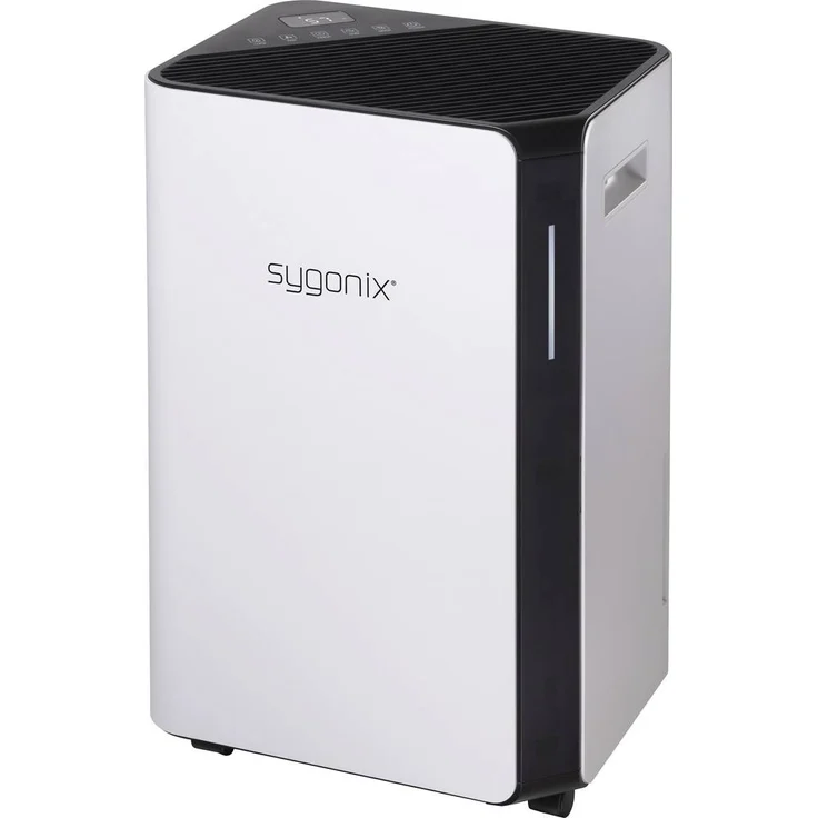 Sygonix SY-6610780, Luftentfeuchter mit 20 l/Tag, digitaler Feuchtigkeitsregelung und 4 l Wassertank, Weiß