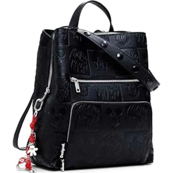 Desigual All Mickey Sumy City Rucksack, 38 cm, schwarz, 100% Polyurethan, Maße 30 cm x 13 cm – Bild 1