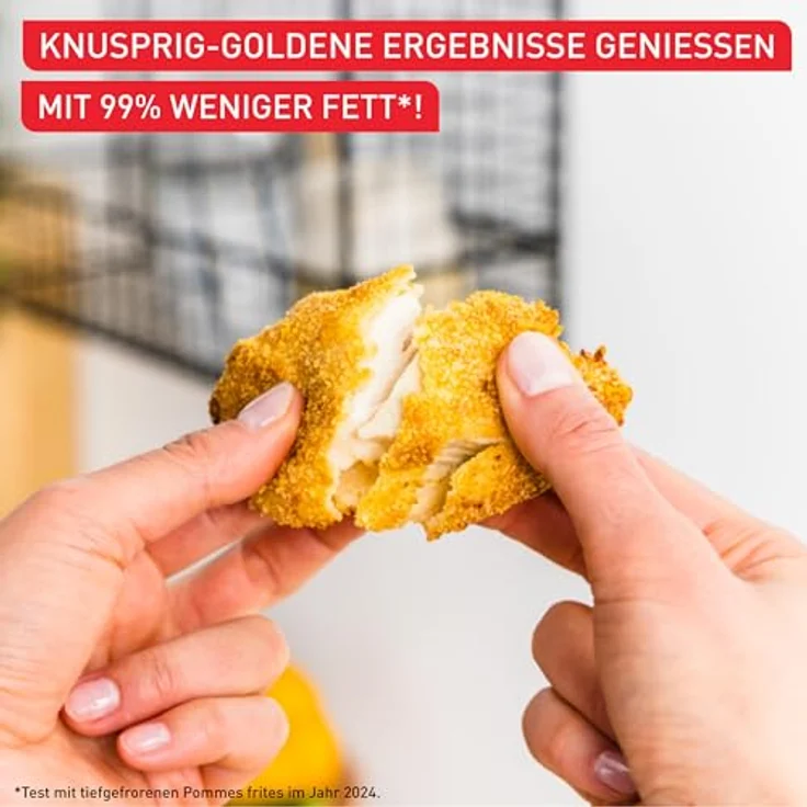 Tefal Easy Fry Infrared Heißluftfritteuse EY831GE0, 7 Liter, Infrarottechnologie, digitales Bedienfeld, Sichtfenster, grau, bis zu 99% weniger Fett – Bild 4