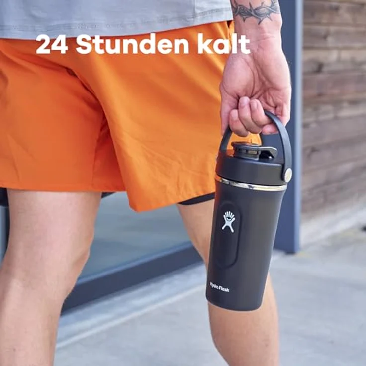Hydro Flask Insulated Shaker Bottle 709 ml (24 oz) - Isolierte Flasche für Proteinshakes und Nahrungsergänzungen, Goji – Bild 4