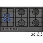 Phönix PG-901LT Einbau Gaskochfeld Glas Kochfeld Gaskocher 5 Kochplatten autark (freistehend- / Einbau- Gaskochfeld) inkl. WOK-Aufsatz + Gasherdkreuz - Preisvergleich