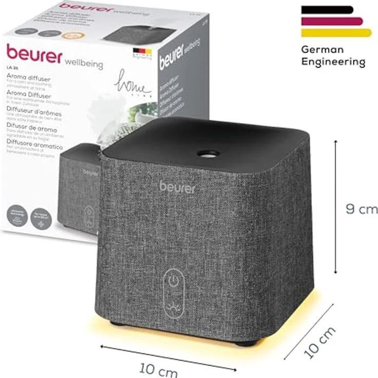 BEURER Diffuser LA 35, 0,12 l Wassertank, energiesparend, geräuscharm, grau – Bild 6