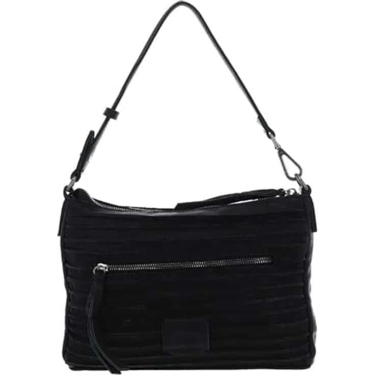 FredsBruder Layer Umhängetasche, 28 cm, Leder, grau – Bild 3