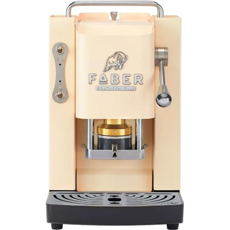 Faber Coffee Machines Kaffeepadmaschine Pro Deluxe 3.0, Chrom Espressomaschine, kompatibel mit 44 mm ESE-Pads, hygienischer Wassertank aus Glas, magnetisch abnehmbare Brühgruppe, moderne Chrom-Details mit 3D-Logo – Bild 2