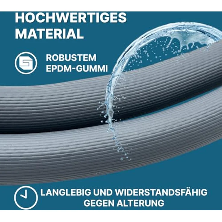 Boni-Shop Universal Zulaufschlauch 3m Verlängerung – Premium EPDM-Gummi, Leckfrei, Verstärkte Dichtungen, Einfache Installation für Waschmaschine & Geschirrspüler – Bild 4