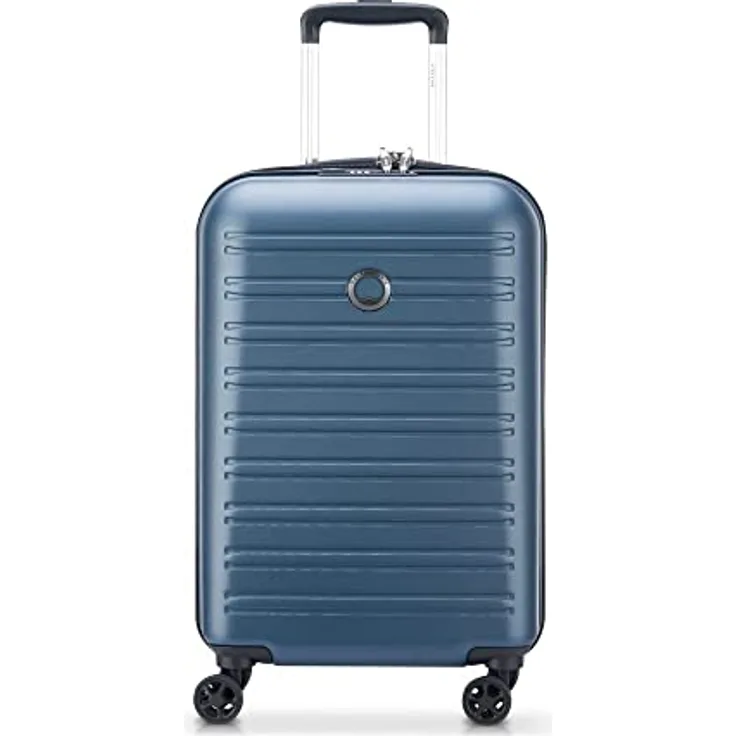 Delsey Segur 2.0 Handbagage Koffer 55 cm - Blauw, Robuster Kabinentrolley aus Polycarbonat mit TSA Schloss und arretierbarem Griff