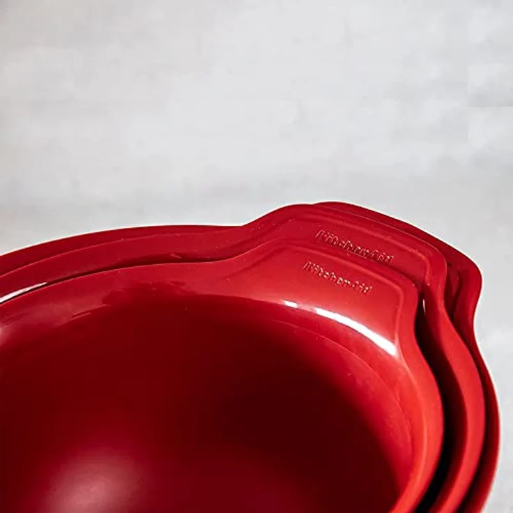 KitchenAid Mixer und Rührschüsseln, 3er-Set, hochdichtes Polyethylen, empire-rot – Bild 7