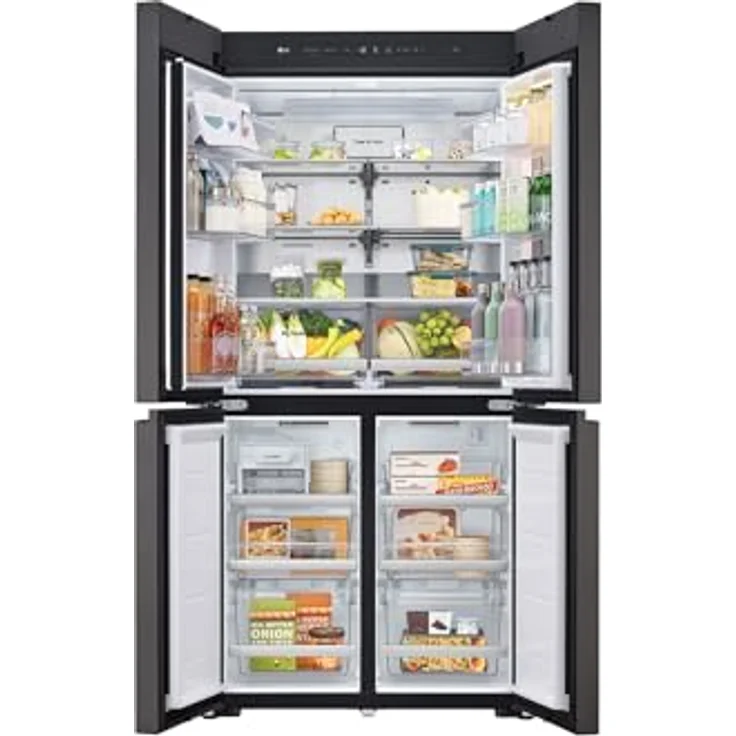 LG GMV960NNME Kühl-Gefrierkombination 617L, No-Frost, InstaView, DoorCooling+, Eiswürfelspender, silber, 4-türig, Klasse E – Bild 4