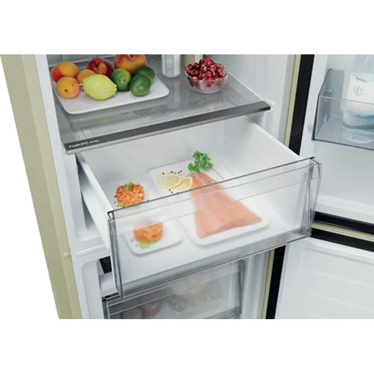 Candy CNCQ2T518EC, Freistehende Kühl-Gefrierkombination mit 279 l, Cremefarben, Total No Frost, Fresh 0 °C Zone, Multi-Air-Flow System – Bild 6
