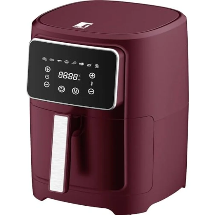 Bergner MAROON - PFAS-Freie Heißluftfritteuse 1800W 6.9L - 8 Kochprogramme - Air Fryer mit Keramikbeschichtung - Temperatureinstellung 80-200°C - Timer bis zu 30 min - Gesundes & Ölfreies braten, glänzendes Kupfer – Bild 1