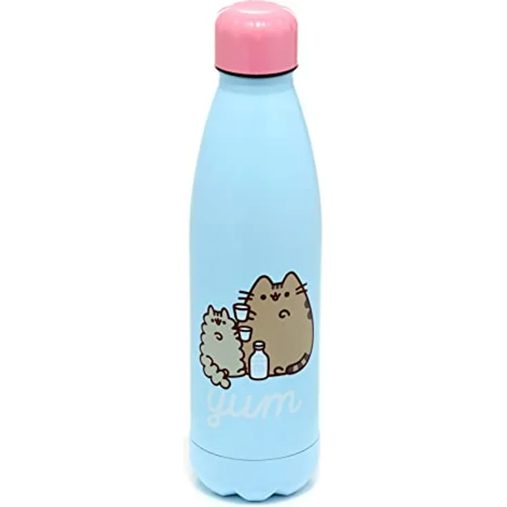 Puckator Pusheen die Foodie Katze wiederverwendbare isolierte Heiß & Kalt Trinkflasche aus Edelstahl 500ml