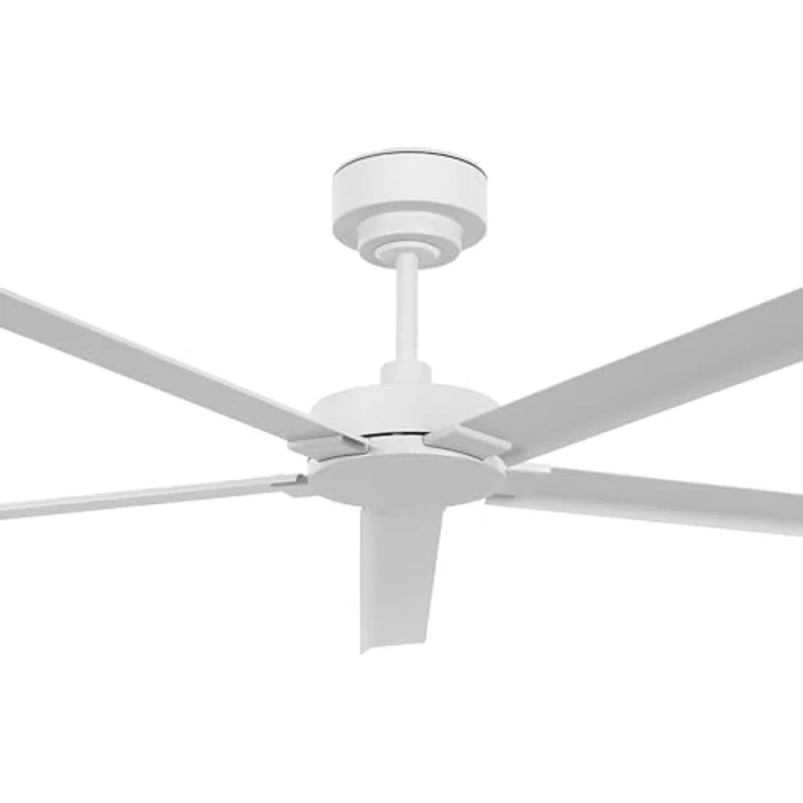 Lucci Air Monza, Outdoor Energiespar Deckenventilator mit Fernbedienung, 152 cm Durchmesser, weiß, IP55 strahlwassergeschützt – Bild 4
