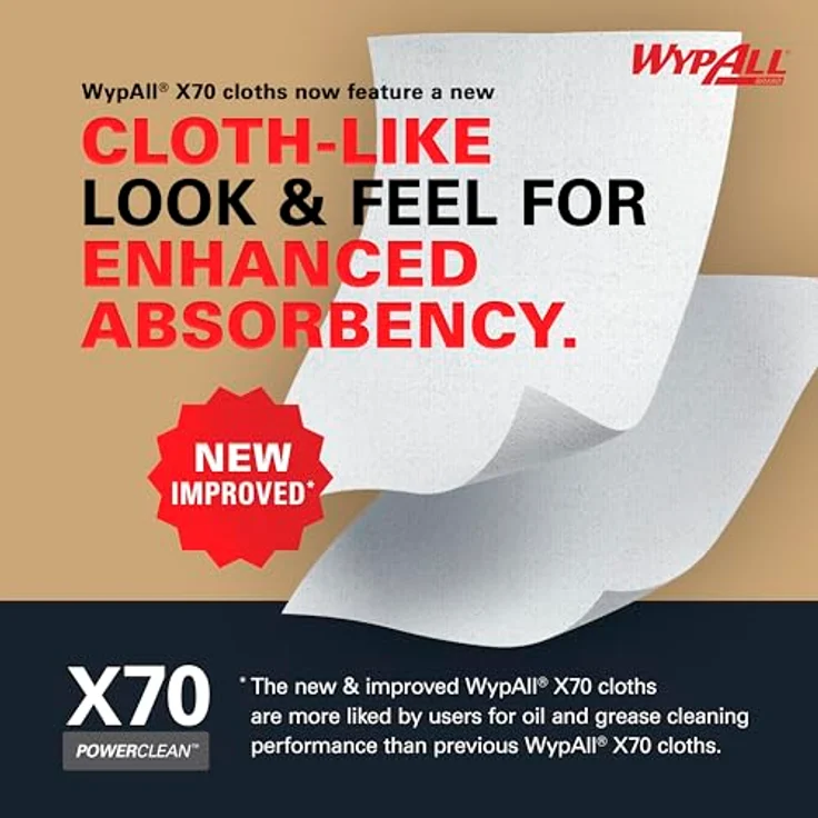 KIMBERLY-CLARK Reinigungstuch WypAll X70 8348 L340xB315ca. mm weiß 1-lagig – Bild 6