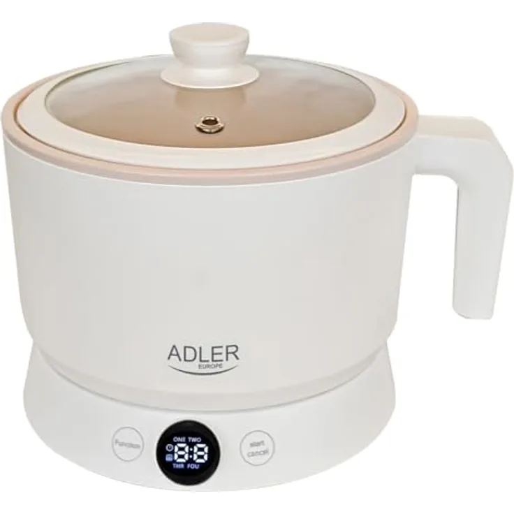 ADLER AD 6422 Elektrischer Multifunktionspoti mit 4 Kochmodi, Antihaft-Innenbeschichtung und Touch-Bedienfeld mit LED-Display