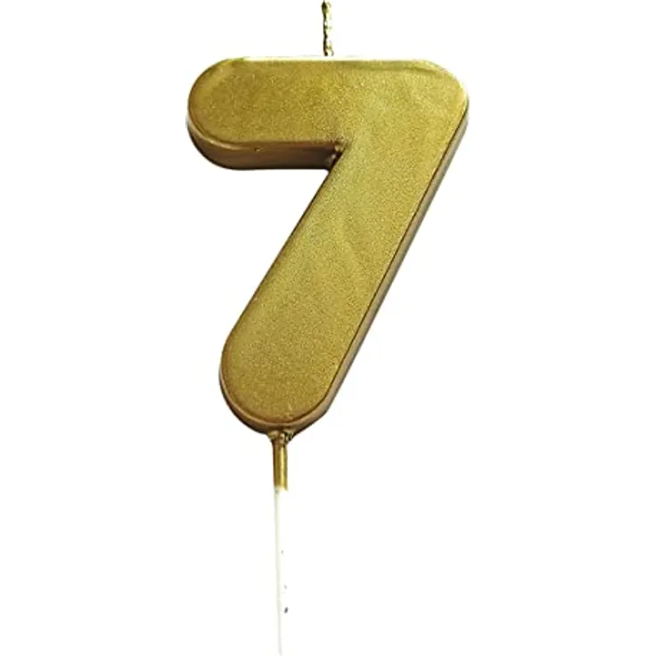 Ciao, Gold Zahlenkerze 7 (6 cm), 21447