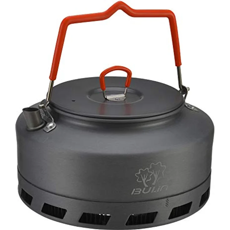 Bulin Wasserkessel Camping Outdoor Kochen Ausrüstung Leicht Faltbar,Wasserkocher Sammelt Wärmering Design,Langlebig Alu Pfanne kaffeekanne Teekanne Tragetasche (1.6 L) – Bild 1