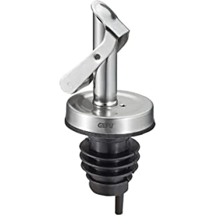 GEFU Flaschenausgießer SEESAW, tropfenfreies Ausgießen für Flaschenhälse von 15-20 mm, automatischer Wippdeckel – Bild 1