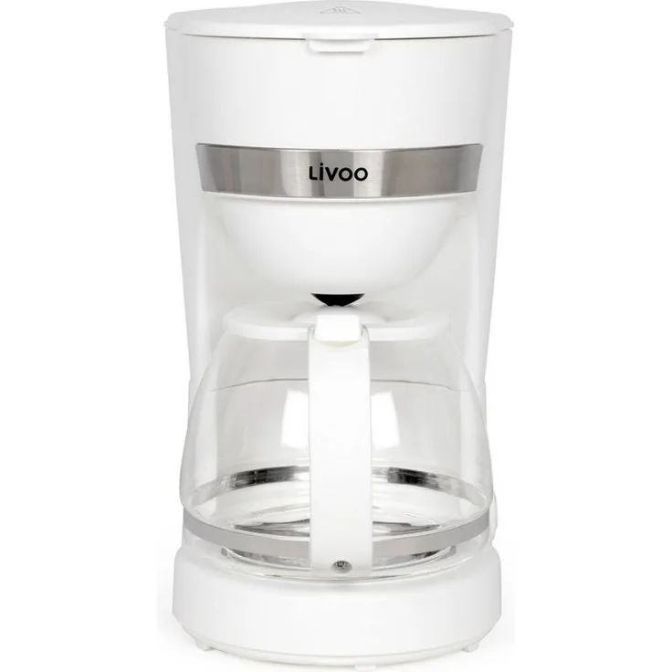 LIVOO Filterkaffeemaschine mit Permanentfilter 12 Tassen DOD200W weiß