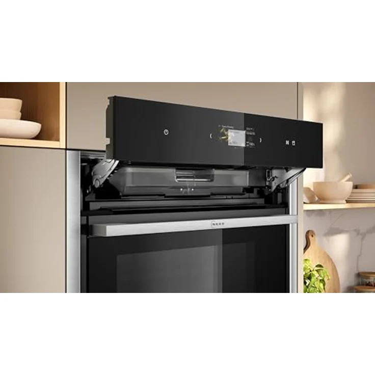 Neff B64FS31N0, N90, FullSteam Slide und Hide Dampfbackofen, 60x60cm, Edelstahl, 4.1 Zoll Full Touch TFT-Farb- und Grafikdisplay, Home Connect, Soft Opening und Soft Close – Bild 4
