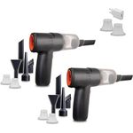 Livington PocketVac, Akku Handstaubsauger mit Saug- und Blas-Funktion, 2 Stk. inkl. Zubehör
